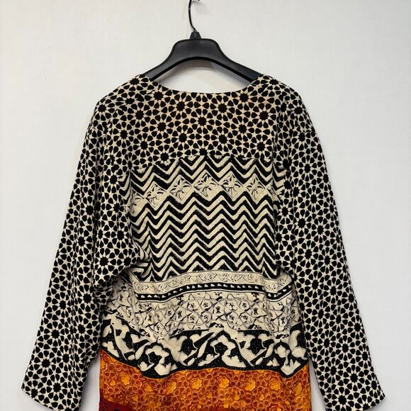 Vintage Platinum by Dorothy Schoelen Blouse Top Shirt Size Large Artsy C048 -2 - Picture 14 of 16